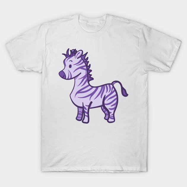 Cute Purple Zebra T-Shirt by KelseyLovelle